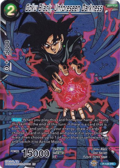 Goku Black, Unforeseen Darkness (Collector's Selection Vol. 1) (P-124) [Promotion Cards] | Black Swamp Games