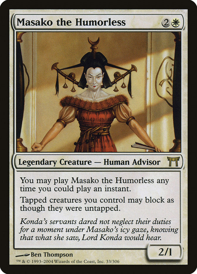 Masako the Humorless [Champions of Kamigawa] | Black Swamp Games