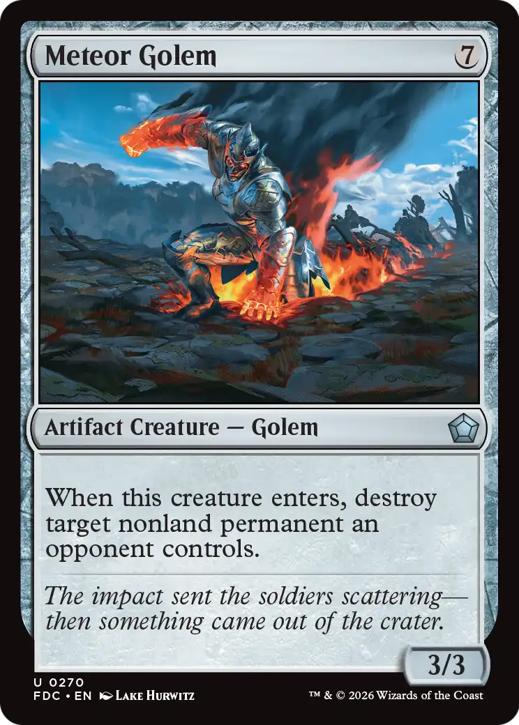 Meteor Golem [Foundations Commander] | Black Swamp Games
