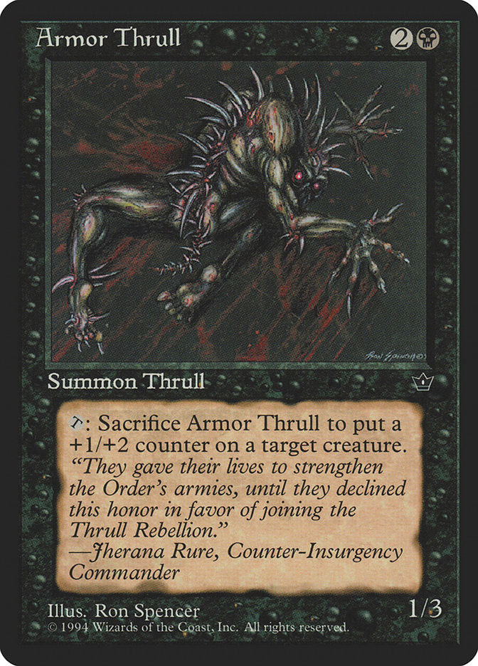 Armor Thrull (Ron Spencer) [Fallen Empires] | Black Swamp Games