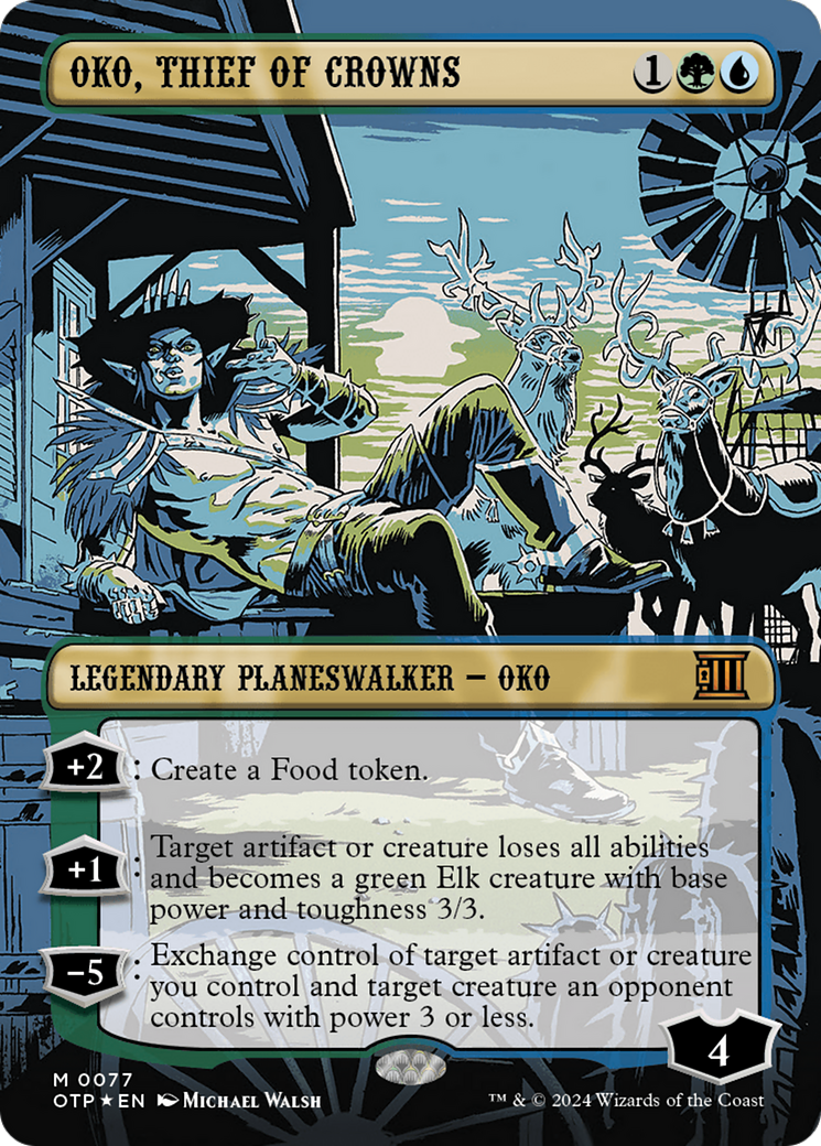 Oko, Thief of Crowns (Textured Foil) [Outlaws of Thunder Junction: Breaking News] | Black Swamp Games