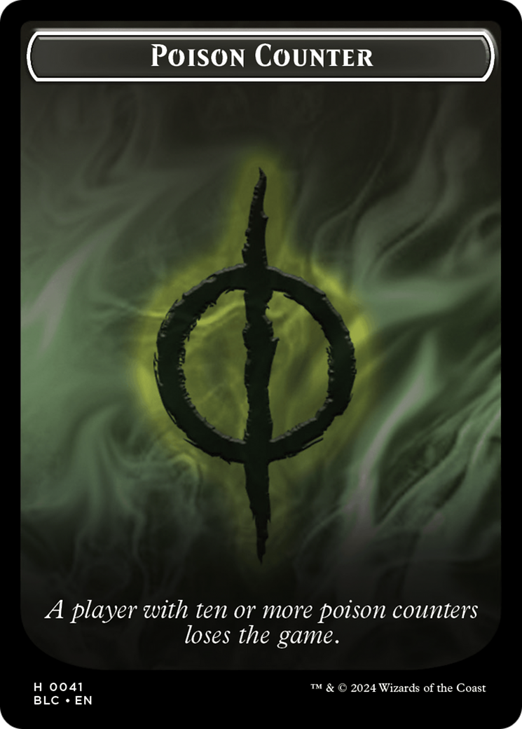 Rabbit // Poison Counter Double-Sided Token [Bloomburrow Commander Tokens] | Black Swamp Games