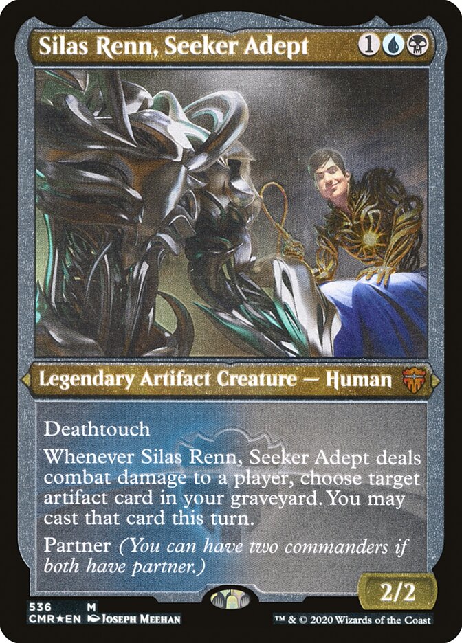 Silas Renn, Seeker Adept (Etched) [Commander Legends] | Black Swamp Games