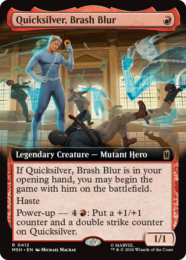 Quicksilver, Brash Blur (Extended Art) [Marvel Super Heroes] | Black Swamp Games