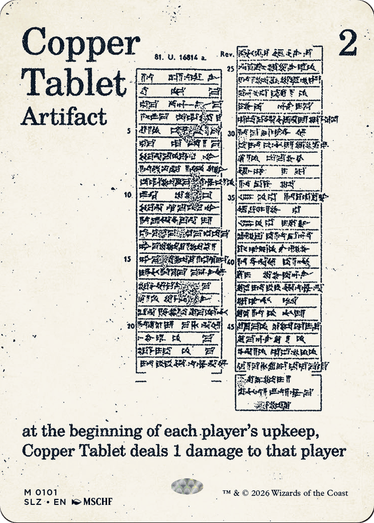 Copper Tablet (0101) [Secret Lair x MSCHF: The Zeta Set] | Black Swamp Games