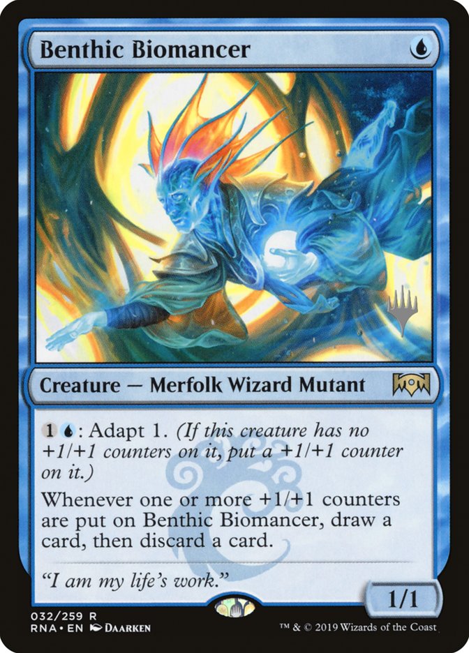 Benthic Biomancer (Promo Pack) [Ravnica Allegiance Promos] | Black Swamp Games