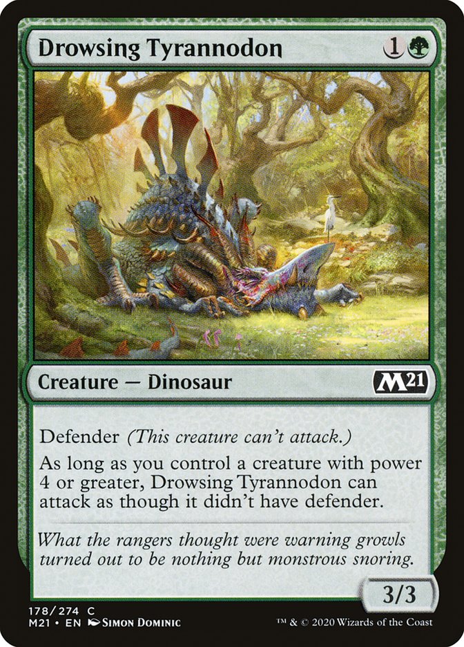 Drowsing Tyrannodon [Core Set 2021] | Black Swamp Games
