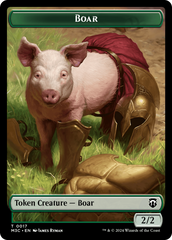Boar (Ripple Foil) // Forest Dryad Double-Sided Token [Modern Horizons 3 Commander Tokens] | Black Swamp Games