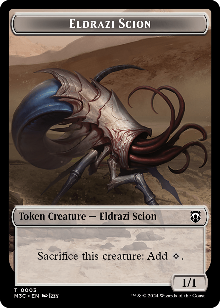 Eldrazi Spawn (Ripple Foil) // Eldrazi Scion Double-Sided Token [Modern Horizons 3 Commander Tokens] | Black Swamp Games