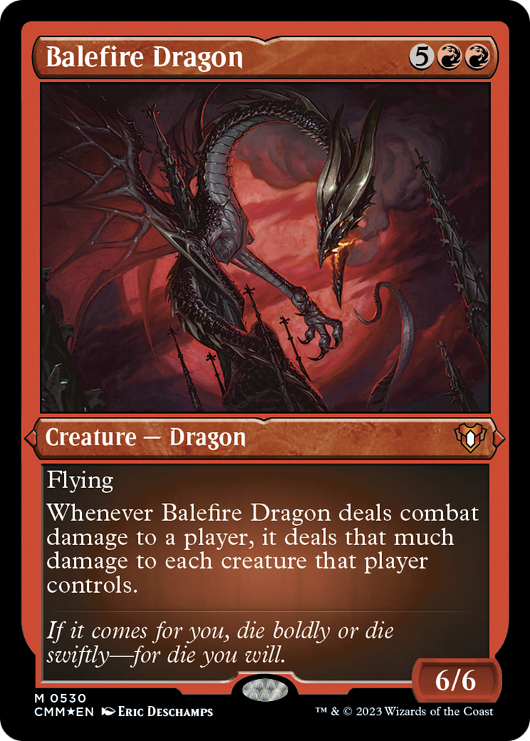 Balefire Dragon (Foil Etched) [Commander Masters] | Black Swamp Games