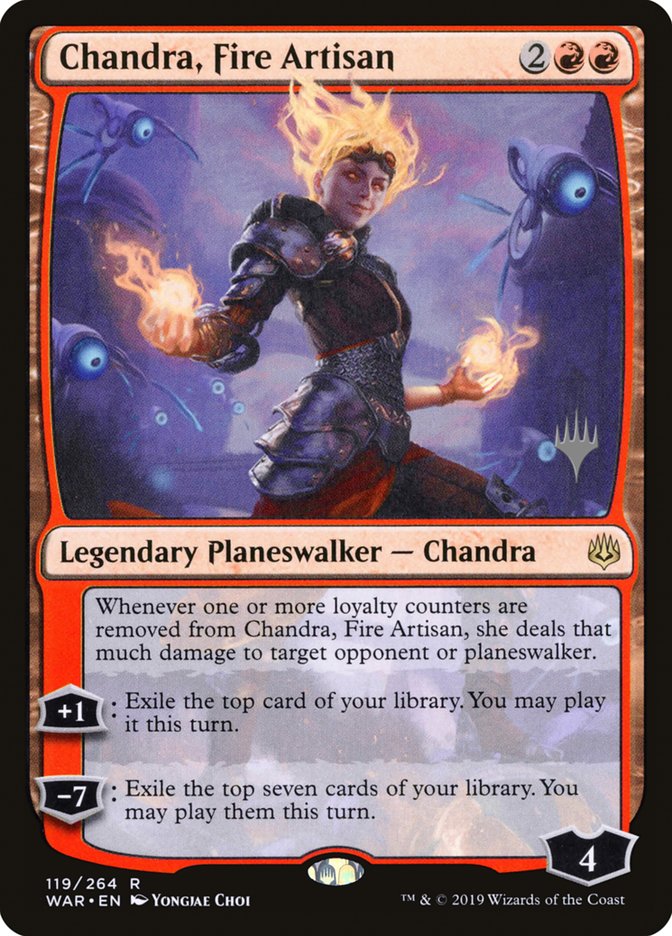 Chandra, Fire Artisan (Promo Pack) [War of the Spark Promos] | Black Swamp Games