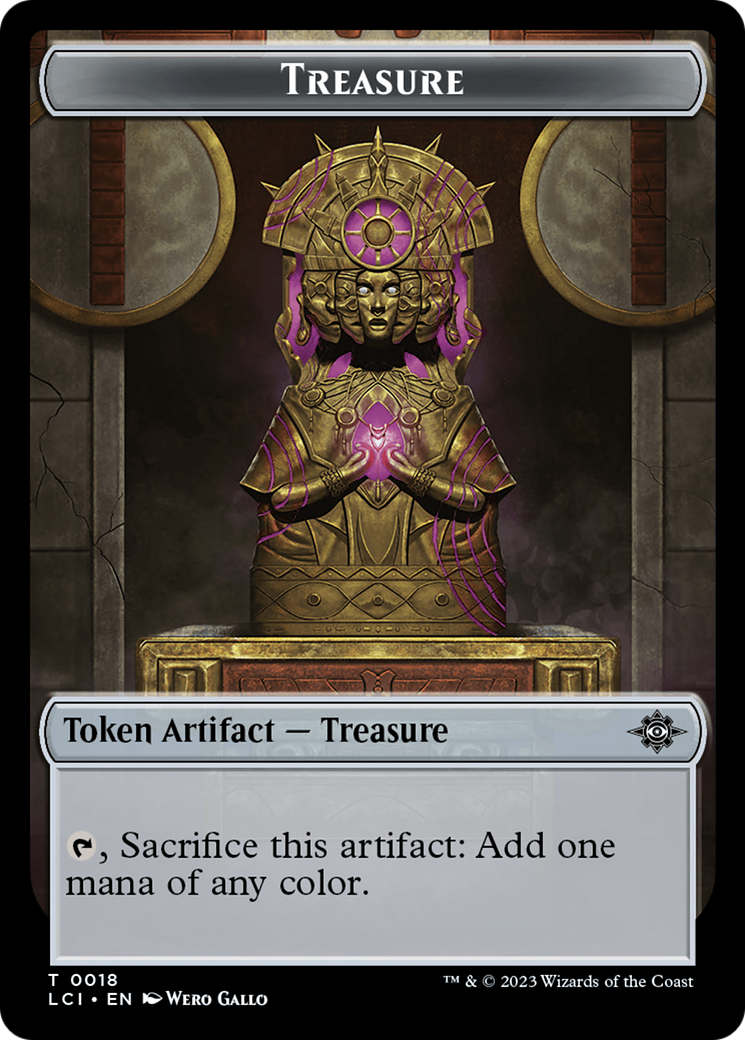 Treasure (0018) // Golem Double-Sided Token [The Lost Caverns of Ixalan Tokens] | Black Swamp Games