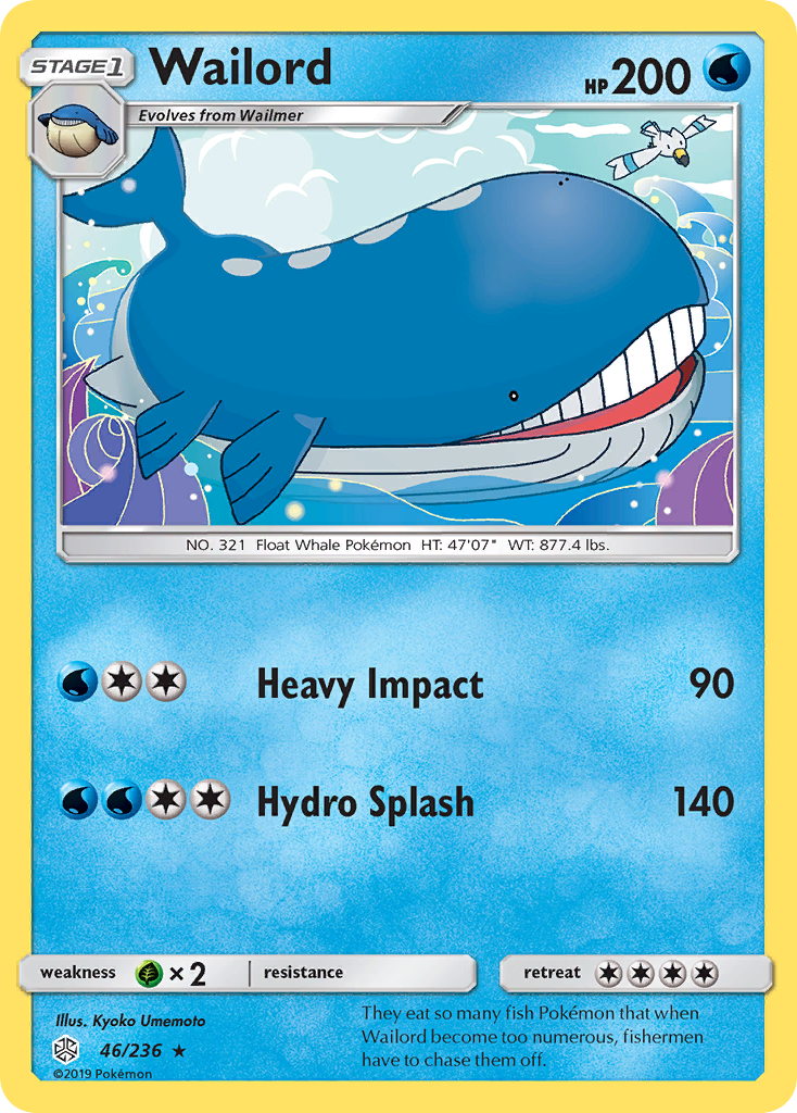 Wailord (46/236) [Sun & Moon: Cosmic Eclipse] | Black Swamp Games