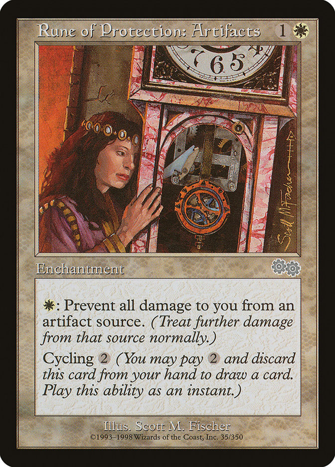 Rune of Protection: Artifacts [Urza's Saga] | Black Swamp Games
