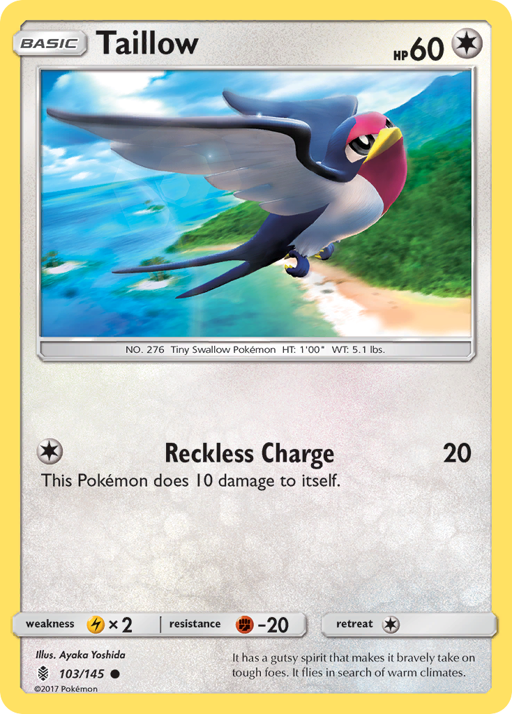 Taillow (103/145) [Sun & Moon: Guardians Rising] | Black Swamp Games