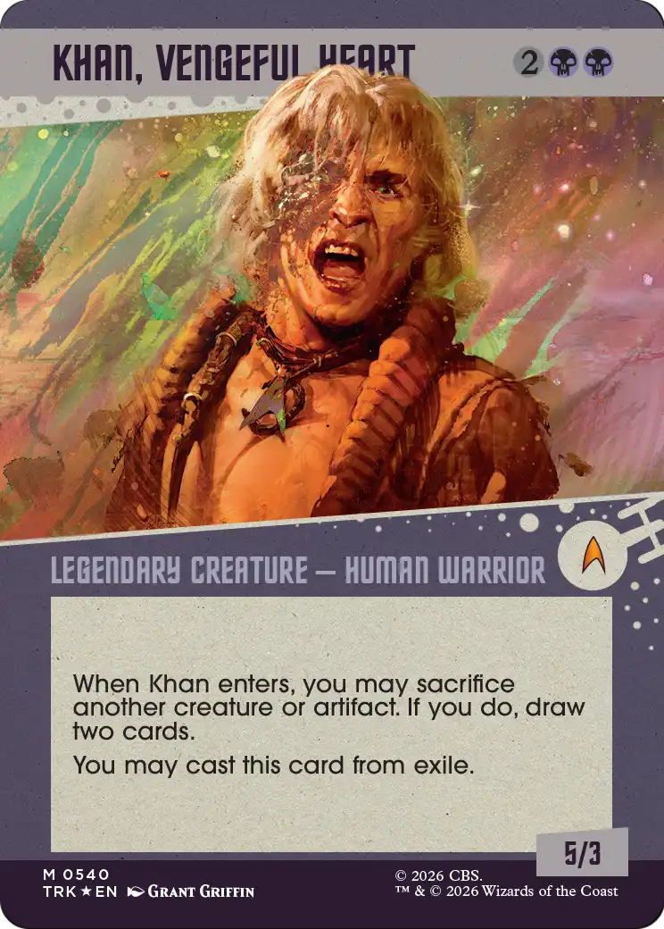Khan, Vengeful Heart (Showcase) (Surge Foil) [Star Trek] | Black Swamp Games
