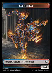Treasure // Elemental (0037) Double-Sided Token [Commander Masters Tokens] | Black Swamp Games