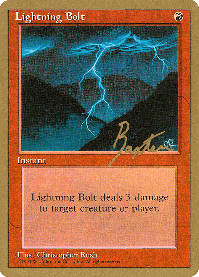 Lightning Bolt (George Baxter) [Pro Tour Collector Set] | Black Swamp Games