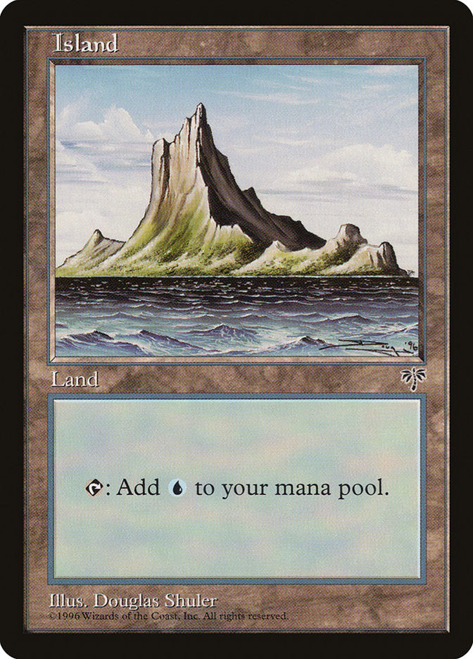 Island (No Tree / Blue Sky / Peak on Left) [Mirage] | Black Swamp Games