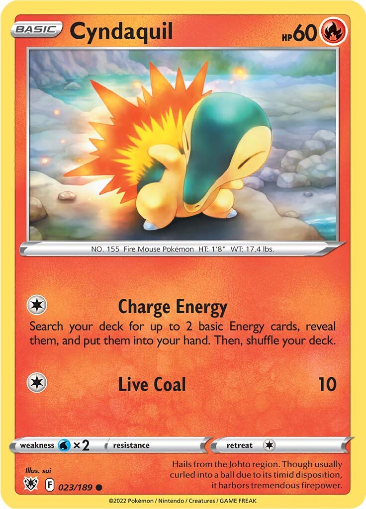 Cyndaquil (023/189) [Sword & Shield: Astral Radiance] | Black Swamp Games