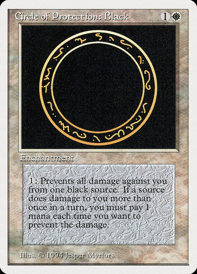 Circle of Protection: Black [Summer Magic / Edgar] | Black Swamp Games