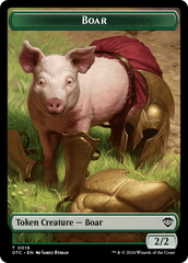 Boar // Drake Double-Sided Token [Outlaws of Thunder Junction Commander Tokens] | Black Swamp Games