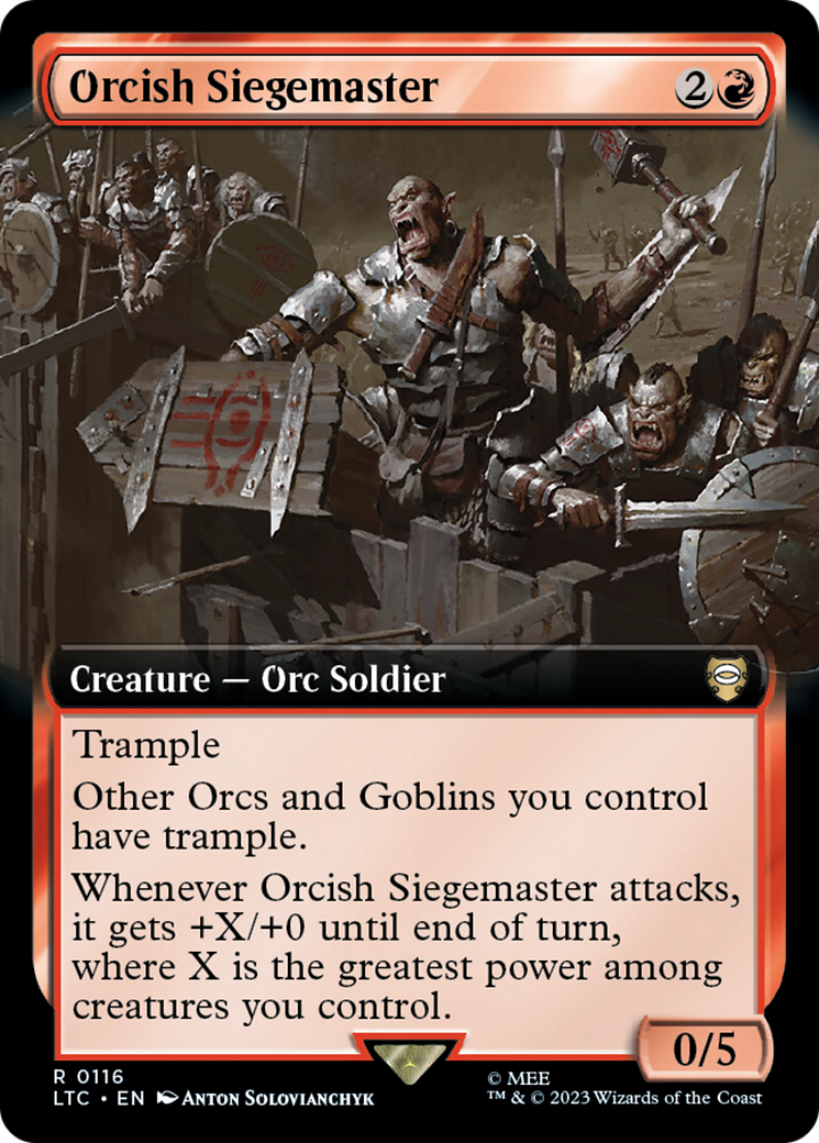 Orcish Siegemaster (Extended Art) [The Lord of the Rings: Tales of Middle-Earth Commander] | Black Swamp Games