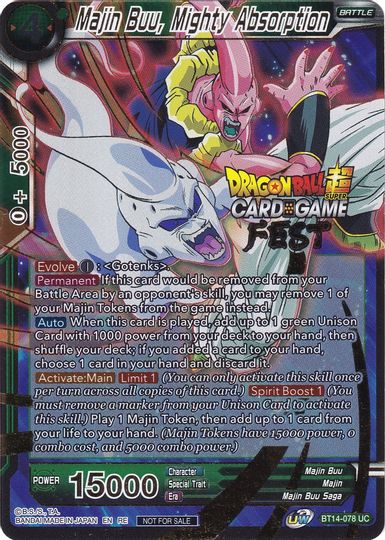 Majin Buu, Mighty Absorption (Card Game Fest 2022) (BT14-078) [Tournament Promotion Cards] | Black Swamp Games