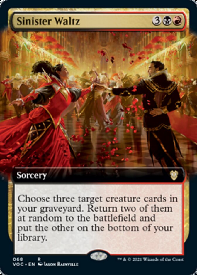 Sinister Waltz (Extended Art) [Innistrad: Crimson Vow Commander] | Black Swamp Games
