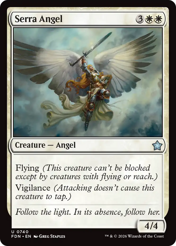 Serra Angel (0740) [Foundations] | Black Swamp Games