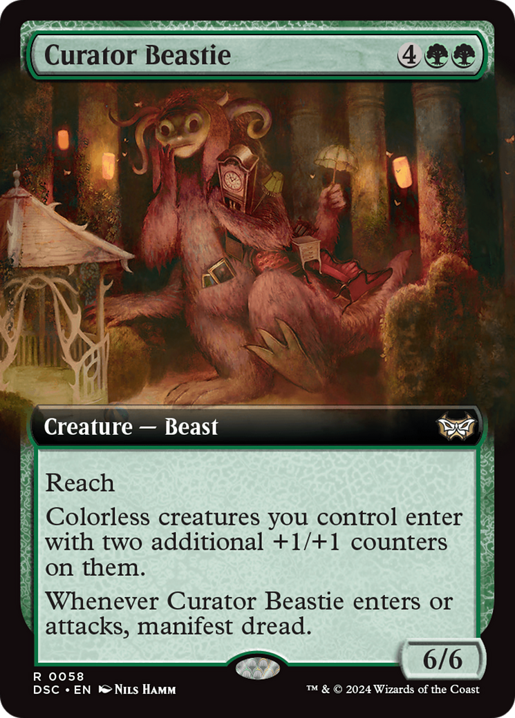 Curator Beastie (Extended Art) [Duskmourn: House of Horror Commander] | Black Swamp Games