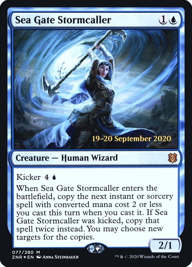 Sea Gate Stormcaller [Zendikar Rising Prerelease Promos] | Black Swamp Games