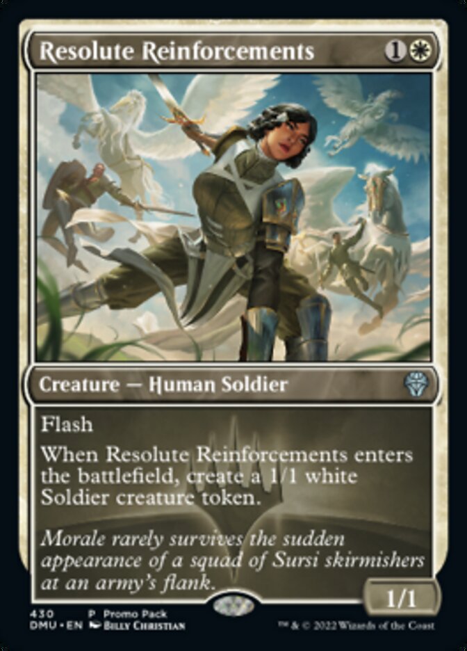 Resolute Reinforcements (Promo Pack) [Dominaria United Promos] | Black Swamp Games