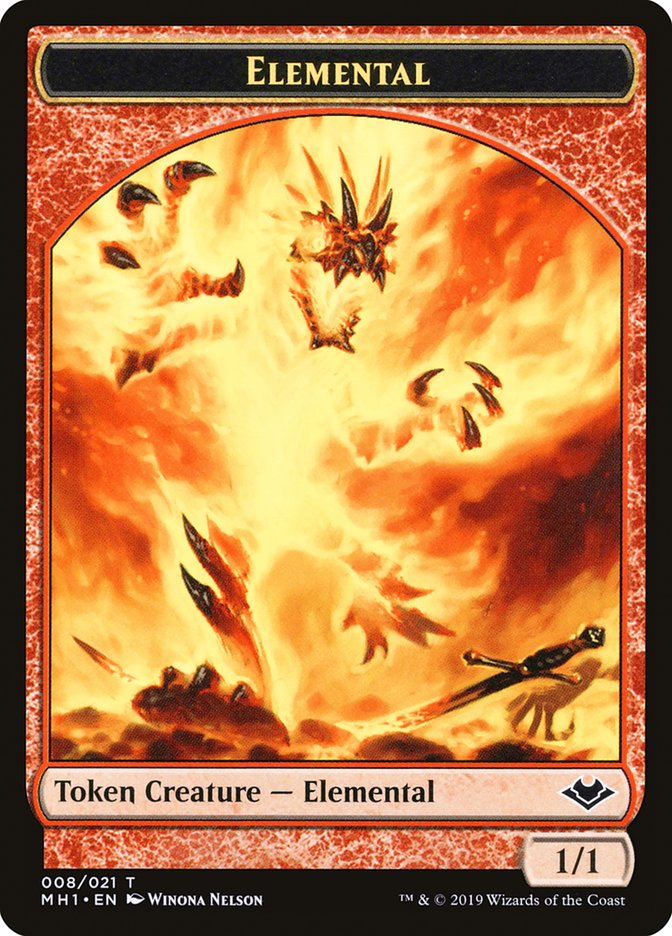 Marit Lage (006) // Elemental (008) Double-Sided Token [Modern Horizons Tokens] | Black Swamp Games