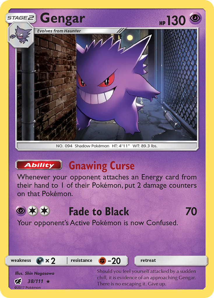 Gengar (38/111) [Sun & Moon: Crimson Invasion] | Black Swamp Games