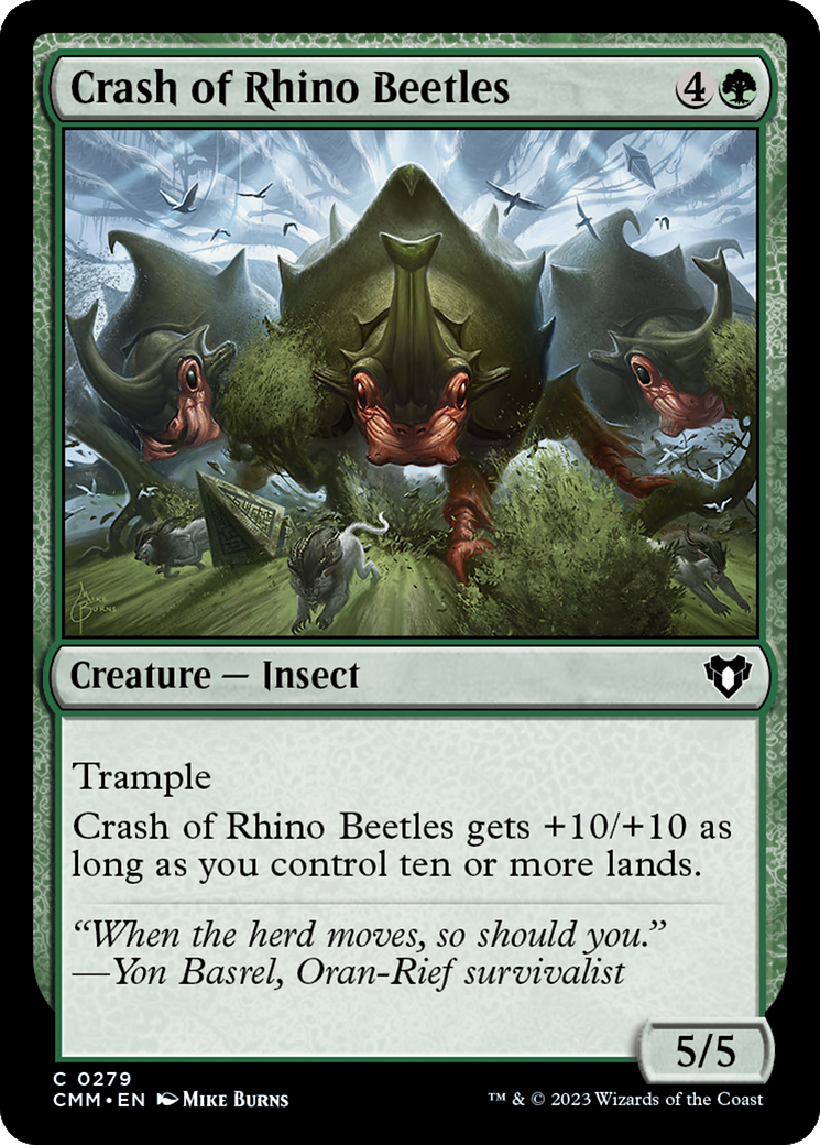 Crash of Rhino Beetles [Commander Masters] | Black Swamp Games