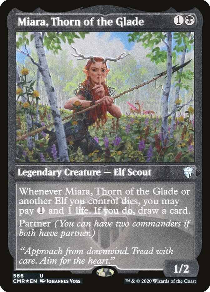 Miara, Thorn of the Glade (Etched) [Commander Legends] | Black Swamp Games