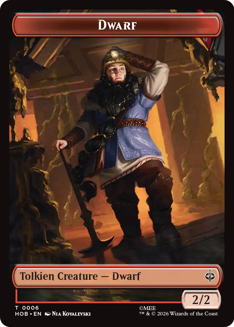 Elf // Dwarf Double-Sided Token [The Hobbit Tokens] | Black Swamp Games