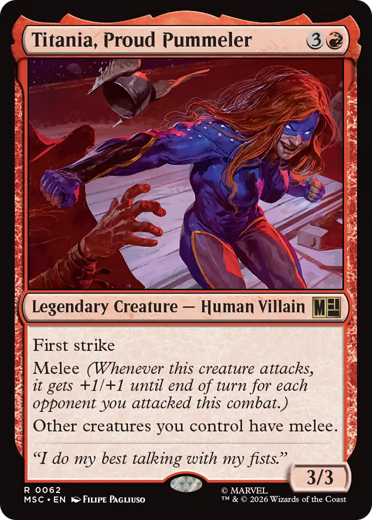 Titania, Proud Pummeler [Marvel Super Heroes Commander] | Black Swamp Games