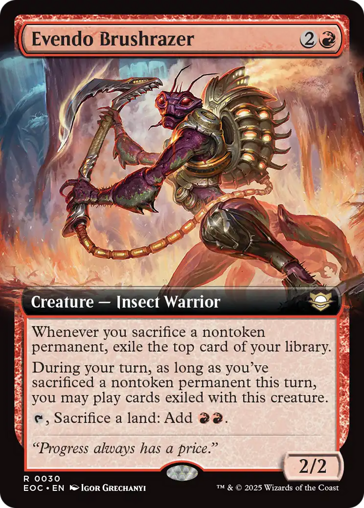Evendo Brushrazer (Extended Art) [Edge of Eternities Commander] | Black Swamp Games