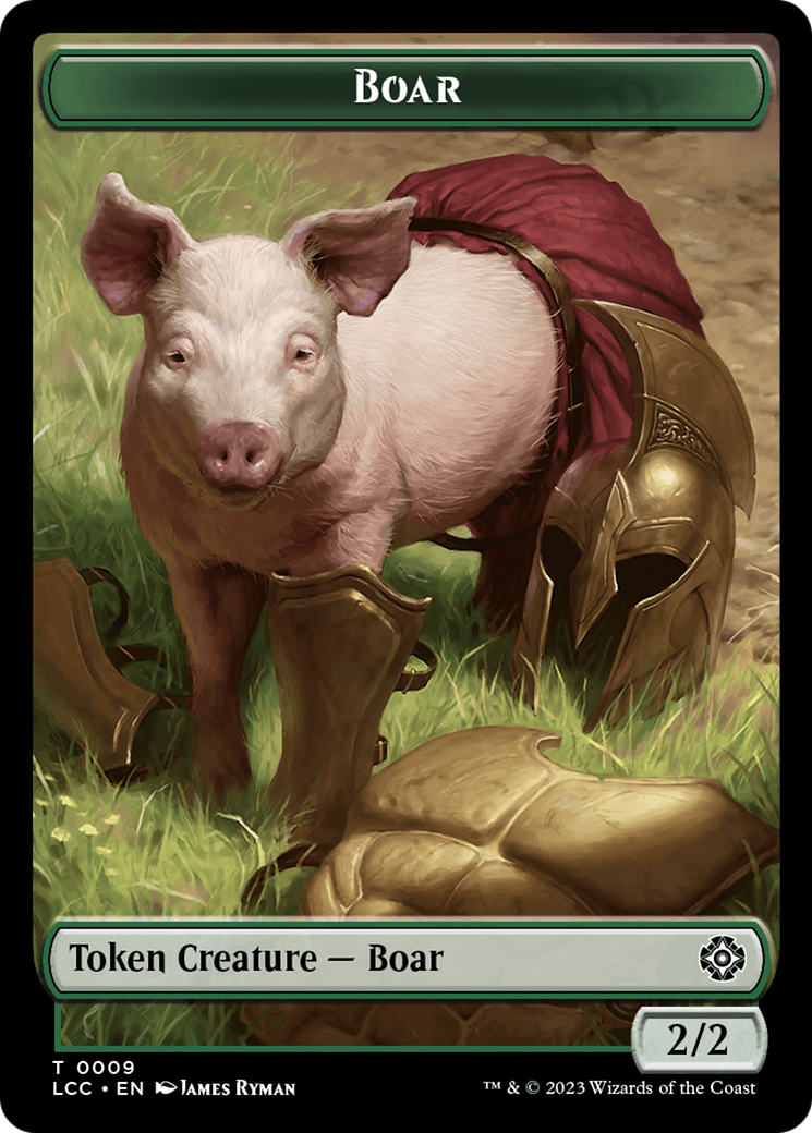 Boar // Merfolk (0003) Double-Sided Token [The Lost Caverns of Ixalan Commander Tokens] | Black Swamp Games