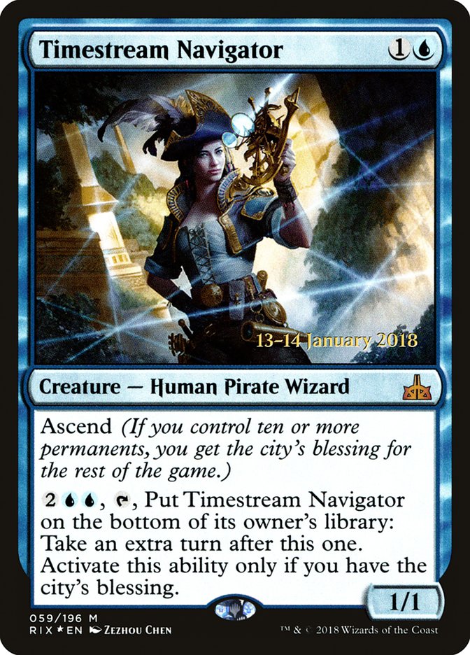 Timestream Navigator [Rivals of Ixalan Prerelease Promos] | Black Swamp Games
