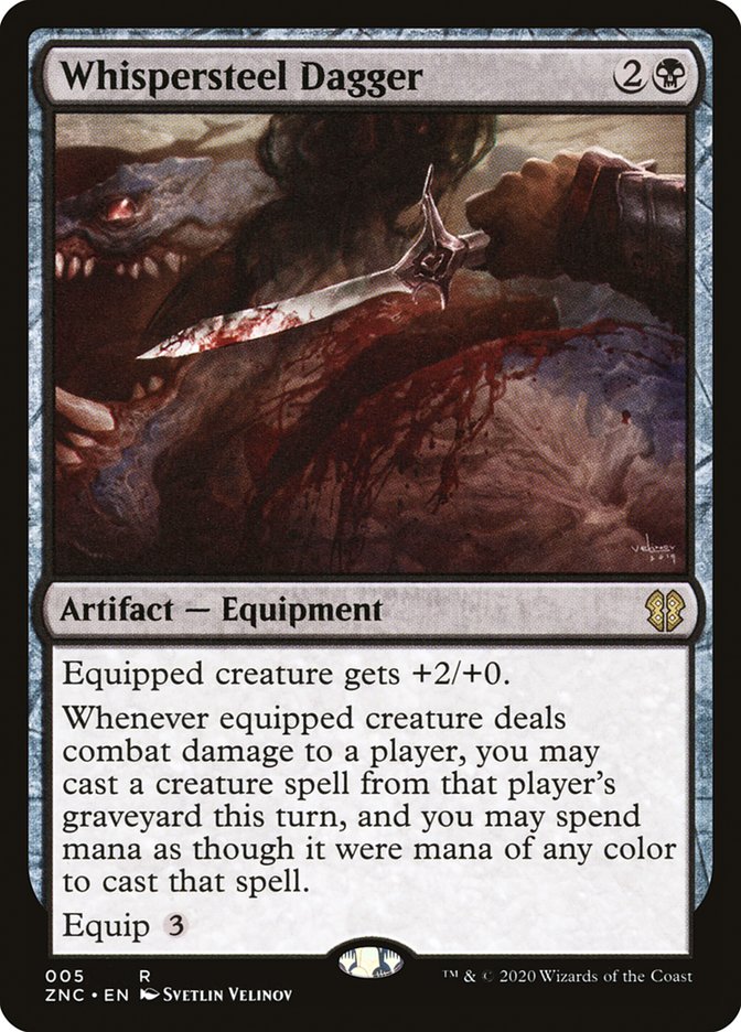 Whispersteel Dagger [Zendikar Rising Commander] | Black Swamp Games