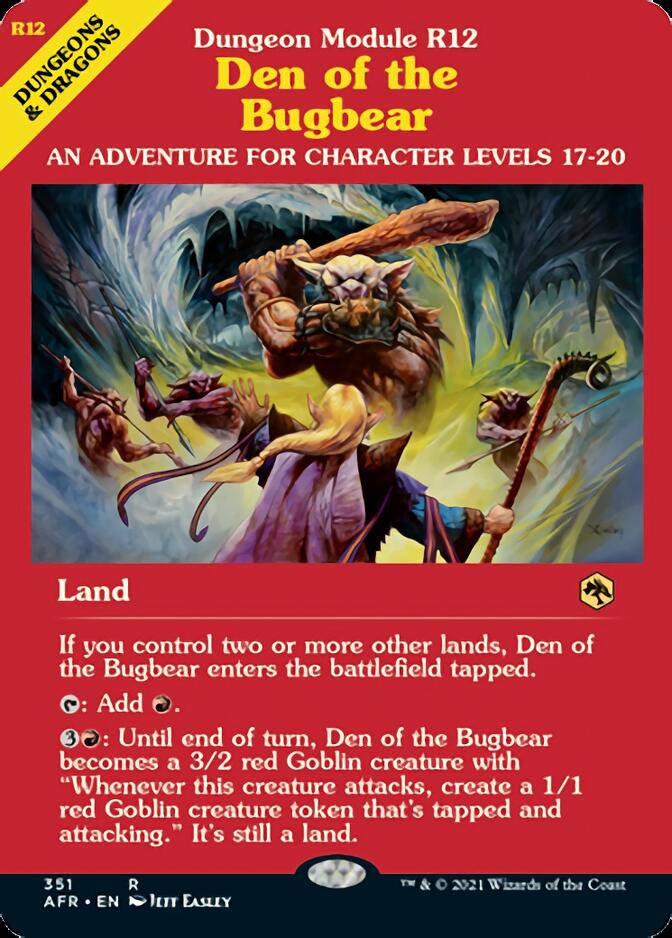 Den of the Bugbear (Dungeon Module) [Dungeons & Dragons: Adventures in the Forgotten Realms] | Black Swamp Games