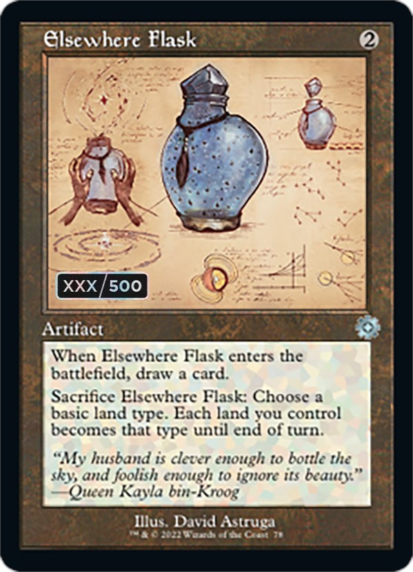 Elsewhere Flask (Retro Schematic) (Serialized) [The Brothers' War Retro Artifacts] | Black Swamp Games