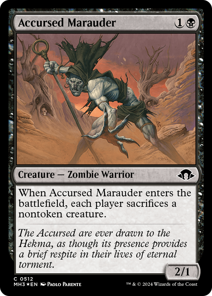 Accursed Marauder (Ripple Foil) [Modern Horizons 3] | Black Swamp Games