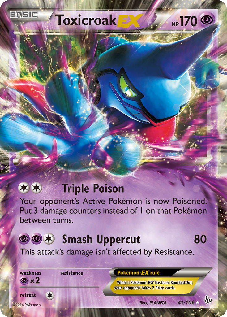 Toxicroak EX (41/106) [XY: Flashfire] | Black Swamp Games