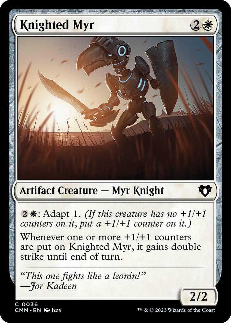 Knighted Myr [Commander Masters] | Black Swamp Games