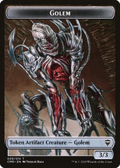 Golem // The Monarch Double-Sided Token [Commander Legends Tokens] | Black Swamp Games