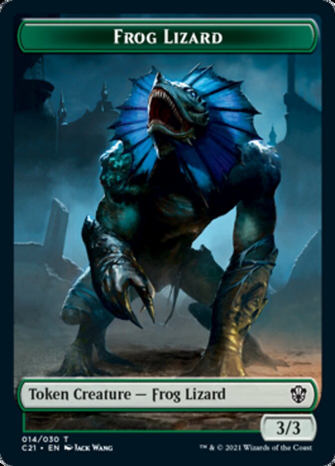 Frog Lizard // Elephant Double-Sided Token [Commander 2021 Tokens] | Black Swamp Games